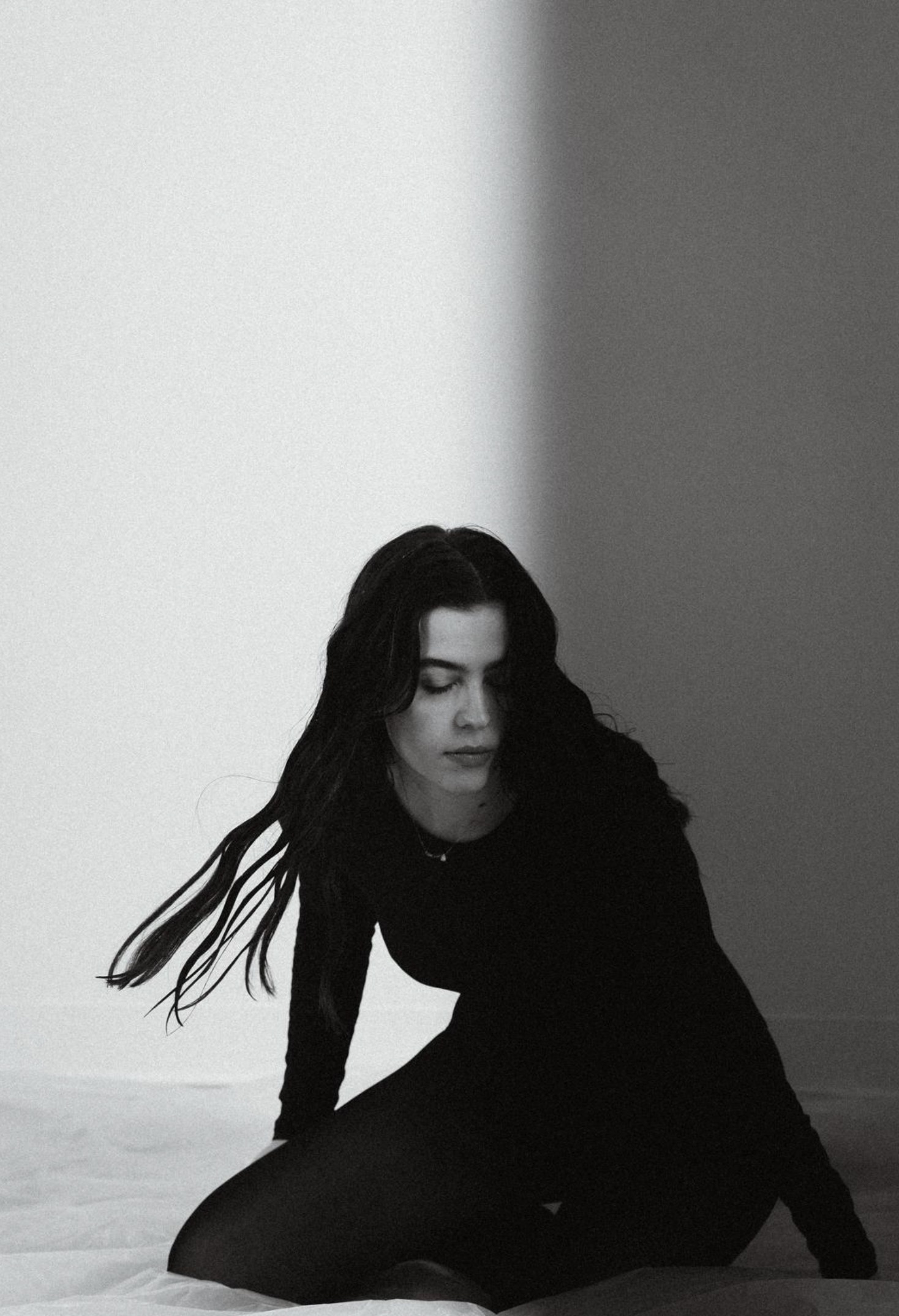 Marie Nives b&w floor